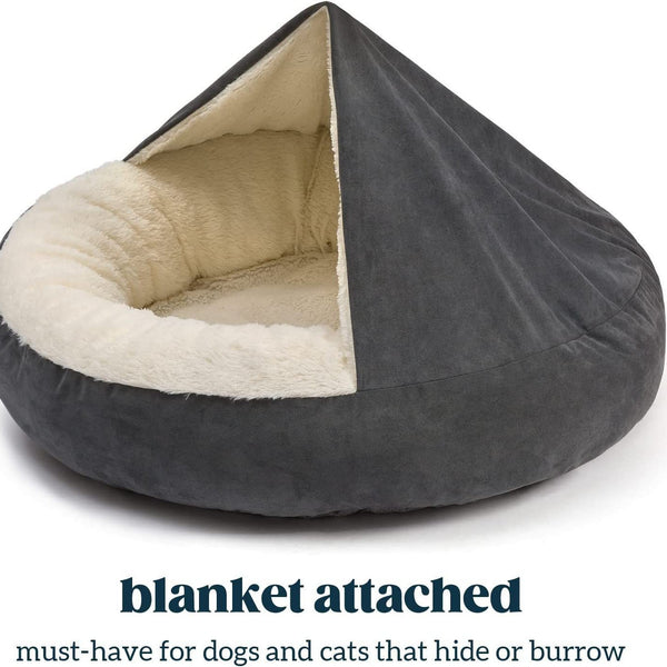 Plush Pet House with Blanket | Cosy Den Bed for Cats & Dogs