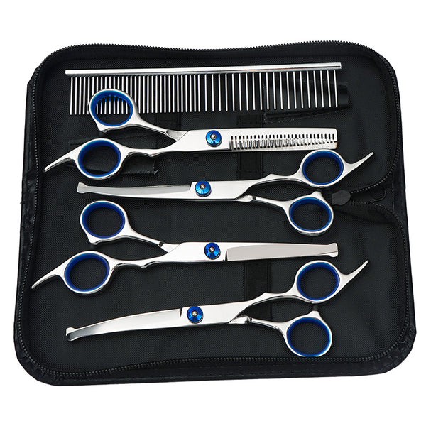 Pet Grooming Scissors Set | Stainless Steel Trimming Kit