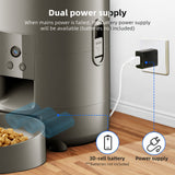 Smart Pet Feeder 2L | Auto & Button Keypad | Black & White