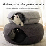 Cat Cave Nest Bed | Deep Plush Sleeping Nest for Indoor Cats