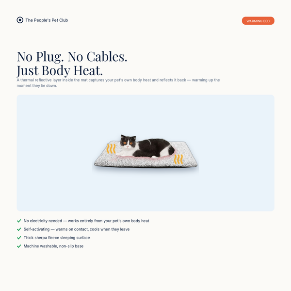 Self-Heating Plush Pet Mat - benefit overview