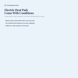 Self-Heating Plush Pet Mat - the problem with electric heat pads