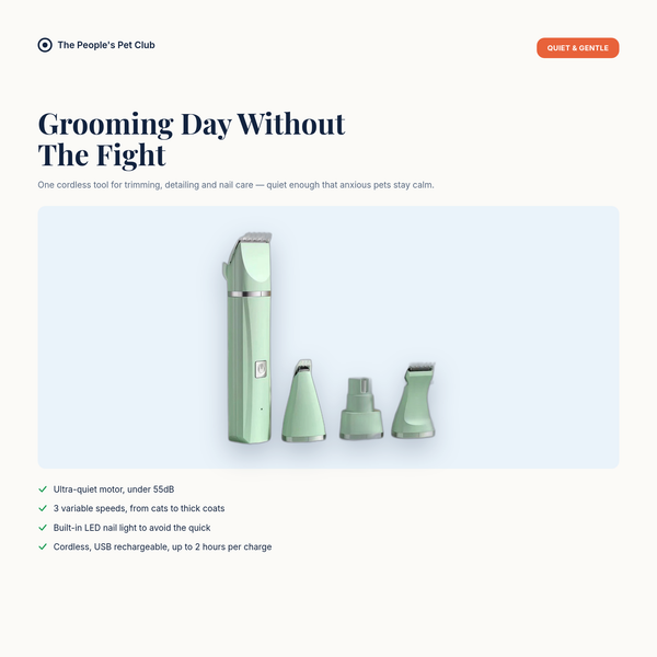 4-in-1 Pet Grooming Electric Trimmer & Nail Kit - benefit overview