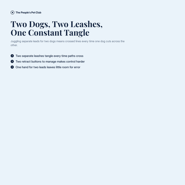 Retractable Dual Dog Leash - problem