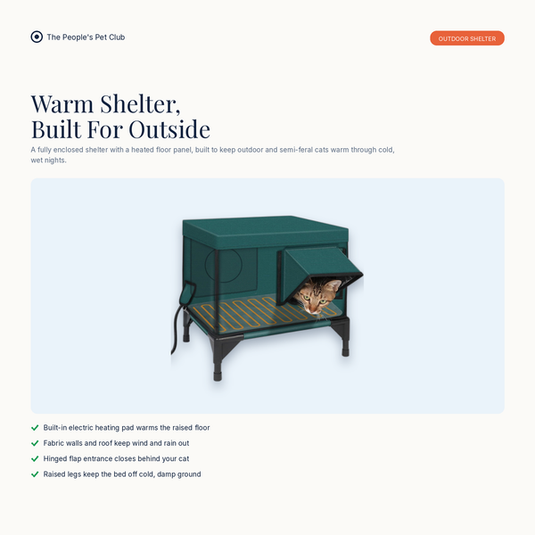 Outdoor Heated Cat Bed - hero