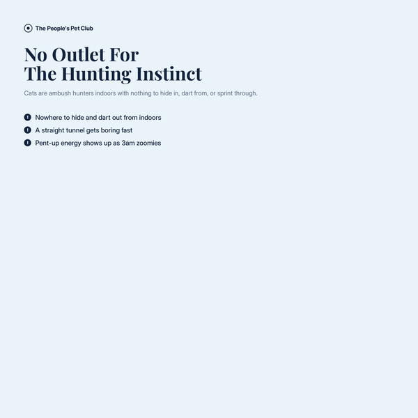 No outlet for the hunting instinct - the problem