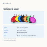Collapsible Silicone Travel Bowl - features and specs