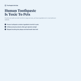 Pet Toothpaste - problem